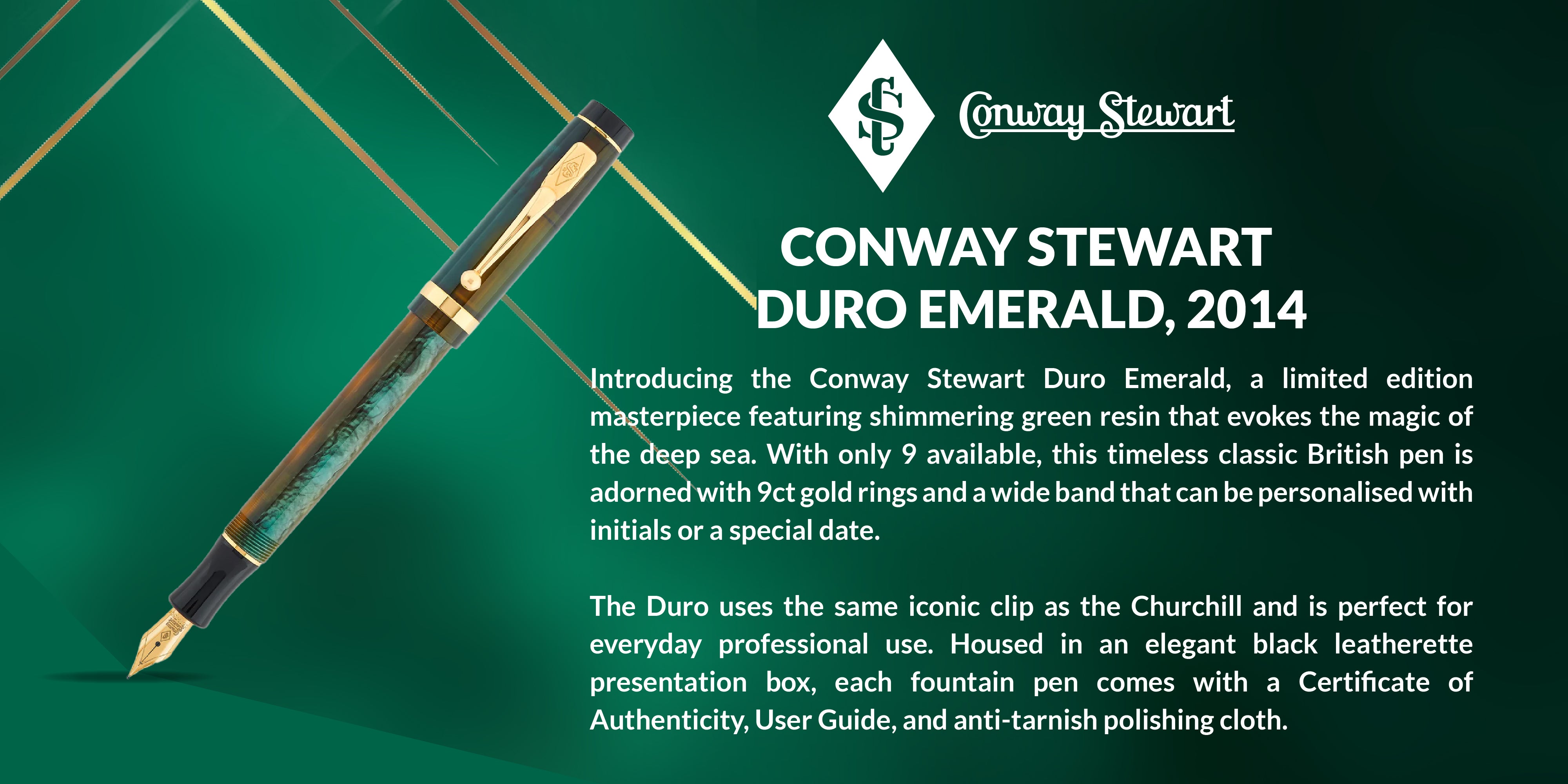Conway Stewart Duro Emerald, 2014 - Conway Stewart Conway Stewart Duro Emerald, 2014 - Conway Stewart