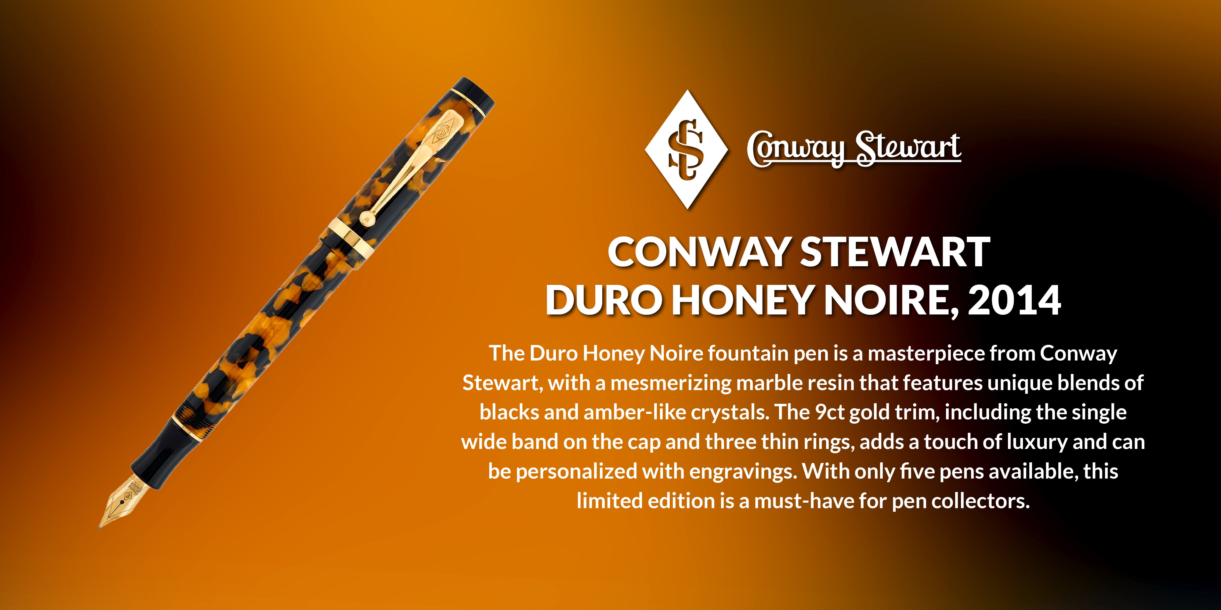 Conway Stewart Duro Honey Noire, 2014 - Conway Stewart Conway Stewart Duro Honey Noire, 2014 - Conway Stewart