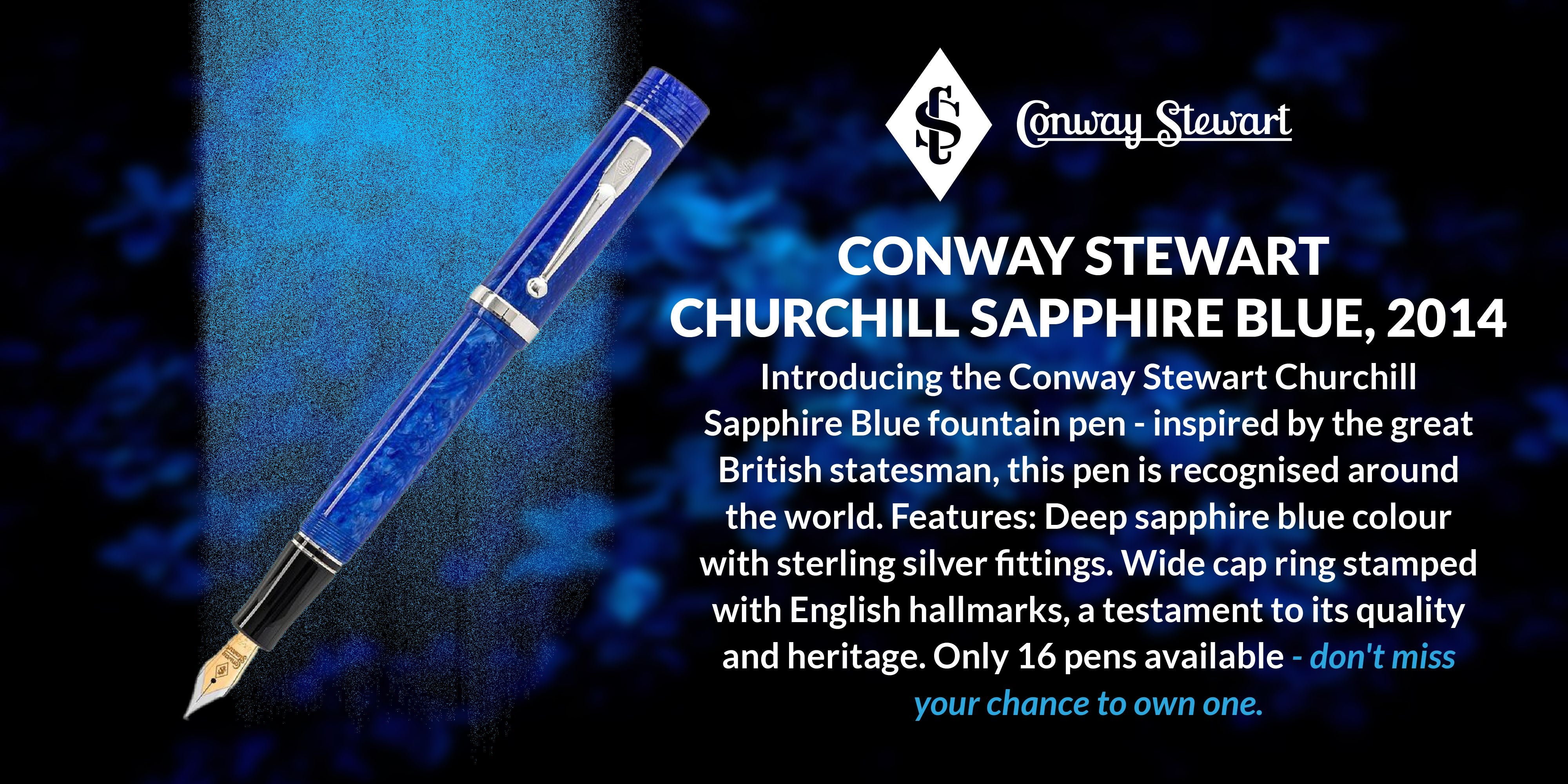 Conway Stewart Churchill Sapphire Blue, 2014 Conway Stewart Churchill Sapphire Blue, 2014