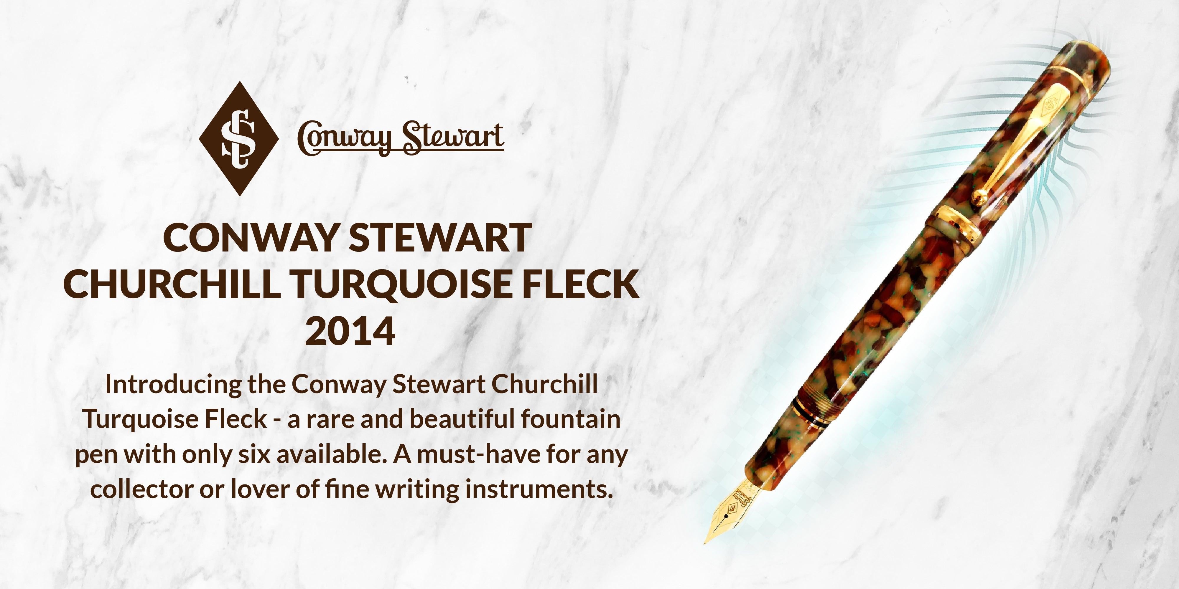 Conway Stewart Churchill Turquoise Fleck, 2014 - Conway Stewart Conway Stewart Churchill Turquoise Fleck, 2014 - Conway Stewart