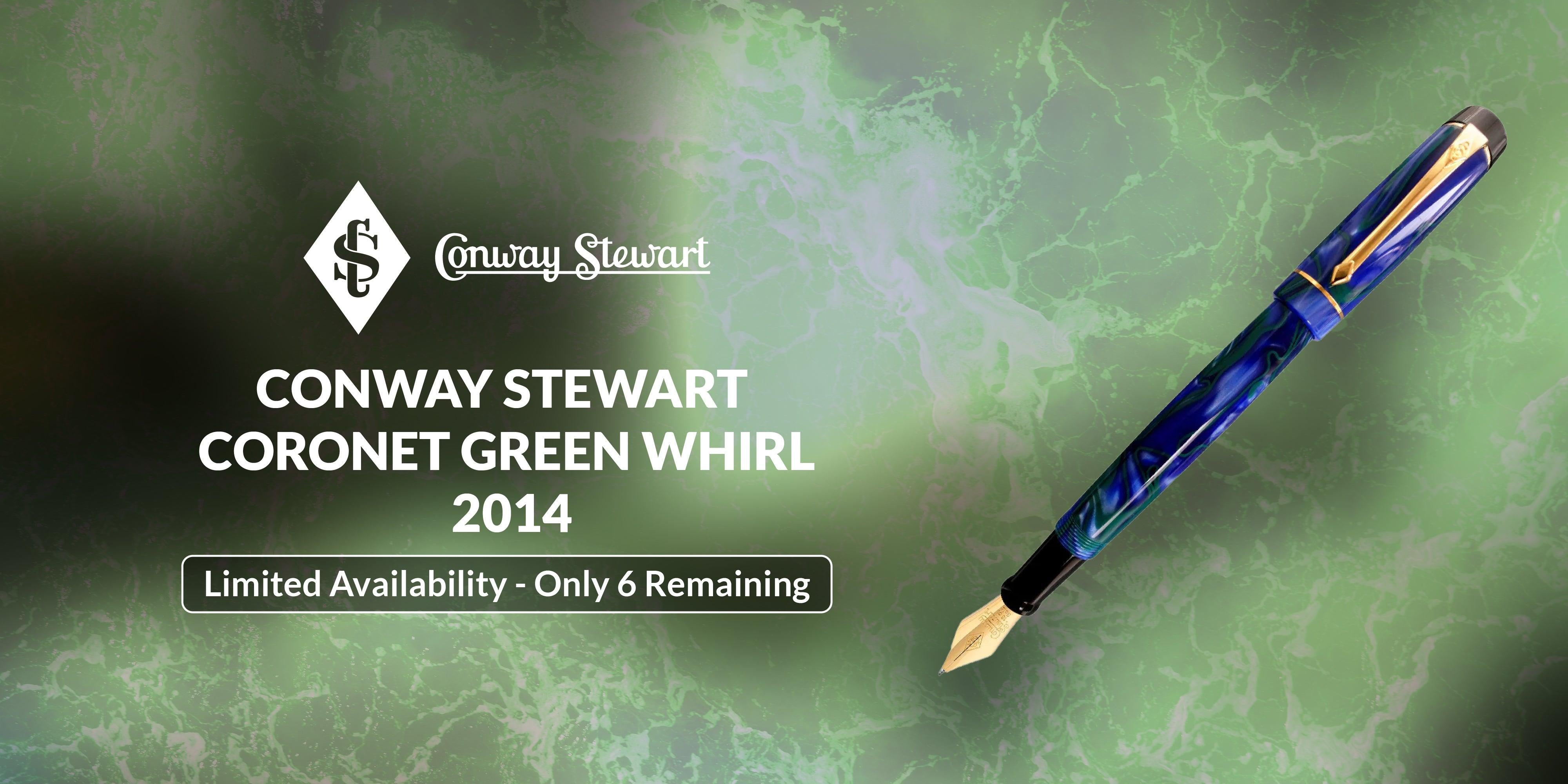 Conway Stewart Coronet Green Whirl, 2014 - Conway Stewart Conway Stewart Coronet Green Whirl, 2014 - Conway Stewart