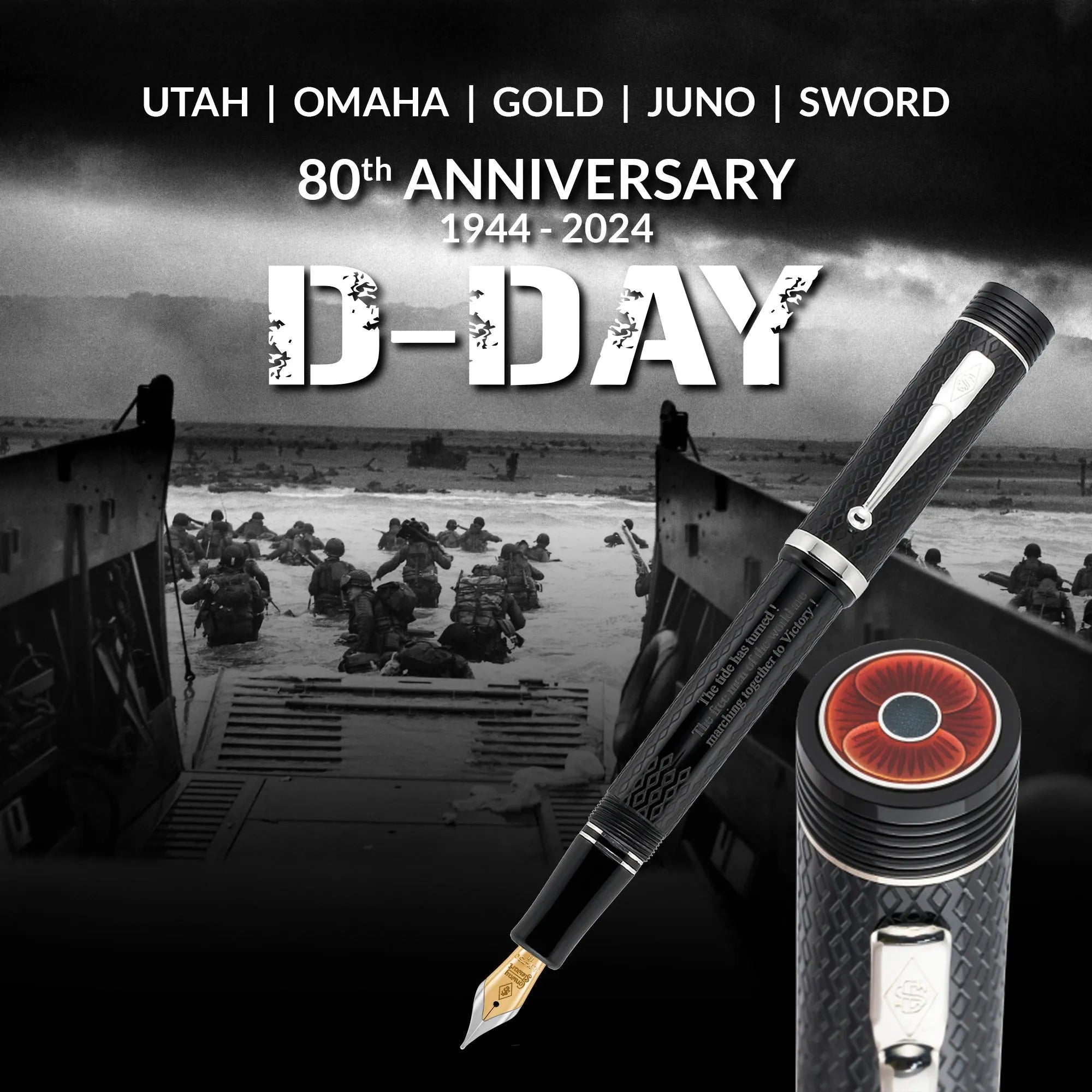 D-Day - 80th Anniversary Poppy Pen D-Day - 80th Anniversary Poppy Pen